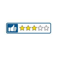 illustration of rating, review icon, vector art.