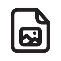 Image Files Icon with Outline Style