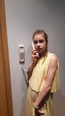 person talking on the phone