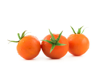 Fresh tomato on white background