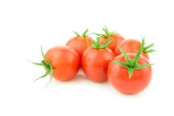 Fresh tomato on white background