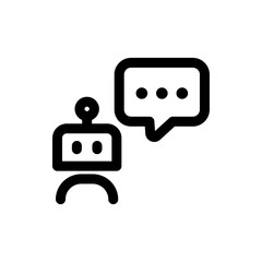 Customer service, chat bot, assistant, communication line icon