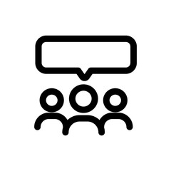 People speaking, talk, chat, communication line icon