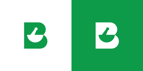 Modern and unique letter B initial medical logo design 3