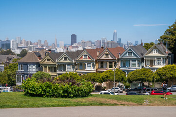 The Painted Ladies, San Francisco under the summer sun