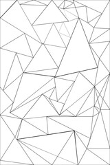 Fototapeta premium Abstract, multi-triangular stripes For coloring applications.