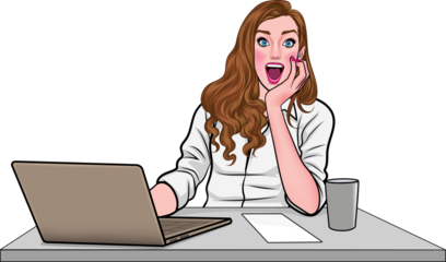 shocked and surprised face character pop art comics