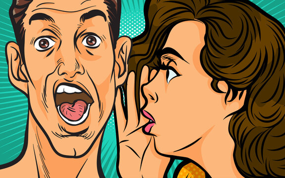shocked and surprised face character pop art comics