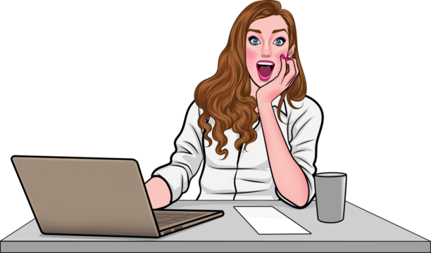 shocked and surprised face character pop art comics