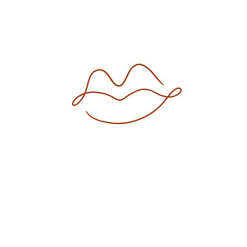 recommend clip art: lips line art