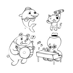 cartoon animal bands