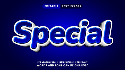 Blue Bold Special Editable Text Effect