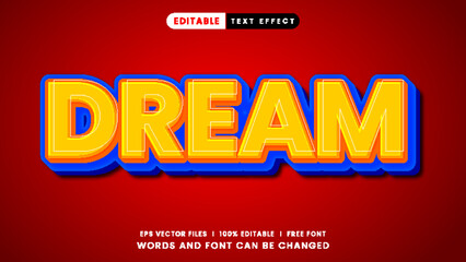 Fototapeta premium Dream Bold Text Effect
