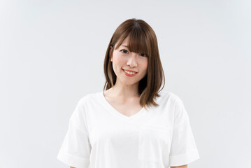 Fototapeta premium 爽やかな女性のスタジオポートレート