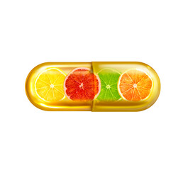 lemon and orange in the capsule