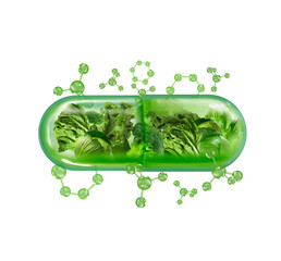 Obraz na płótnie Canvas food supplement in capsule