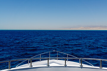 Fototapeta na wymiar Detail from a ship in Red sea near Chram el Sheikh