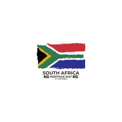 Happy South African Cultural Heritnage Day  south africa flag  desig for greeting card  banner  background  design vector illustration