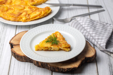Potato omelette, egg with potatoes (Turkish name; Yumurtali patates)