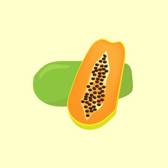 illustration of papaya