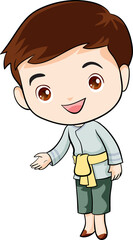 Thai traditional cartoon character and element