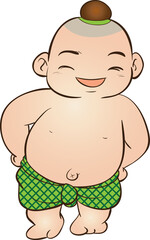 Thai traditional cartoon character and element