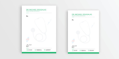 Medical Doctors Prescription Letterhead Design Pad