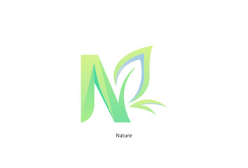 Illustration Vector graphic of Nature leaf letter n  fit for Modern logo template etc.