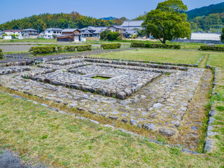 Itabuki Palace Site in Asuka, Nara, Historic Site of Japan.