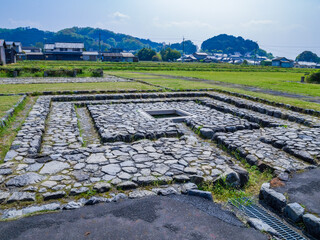 Itabuki Palace Site in Asuka, Nara, Historic Site of Japan.