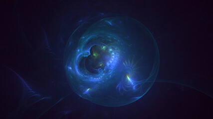 3D rendering abstract circle light background