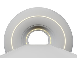 MRI SCANNER - Magnetic resonance imaging scan device in Hospital 3D rendering . Medical Equipment...
