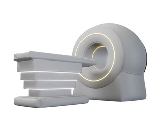 MRI SCANNER - Magnetic resonance imaging scan device in Hospital 3D rendering . Medical Equipment...