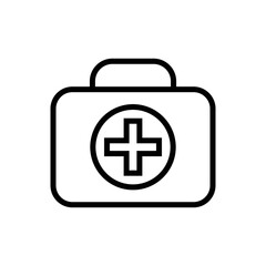 First aid kit icon vector graphic illustration