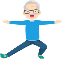 people training exercise cartoon character