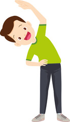 people training exercise cartoon character