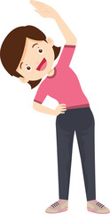 people training exercise cartoon character