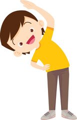 people training exercise cartoon character