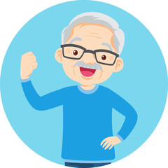 people training exercise cartoon character