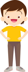 people training exercise cartoon character