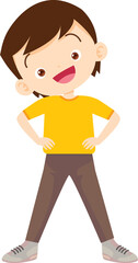 people training exercise cartoon character