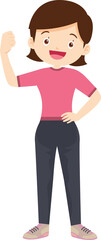 people training exercise cartoon character