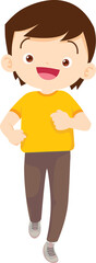 people training exercise cartoon character