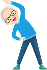 people training exercise cartoon character