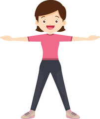 people training exercise cartoon character