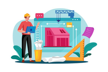 Cleaning Service Illustration concept on white background