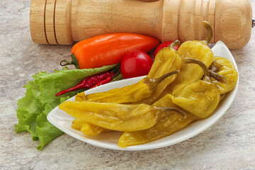 Pickled marinated spicy green pepper