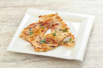 Grilled squid with unagi sauce