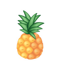 realistic fruit pineapple