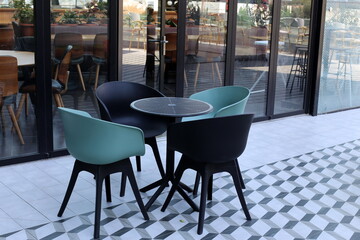 Chair for relaxing in a cafe on the Mediterranean coast